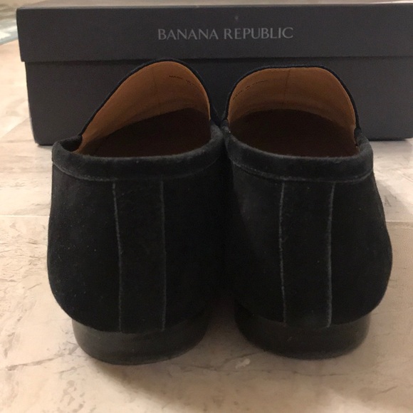 Banana Republic Black Suede Loafers. Size 11. - Picture 3 of 8